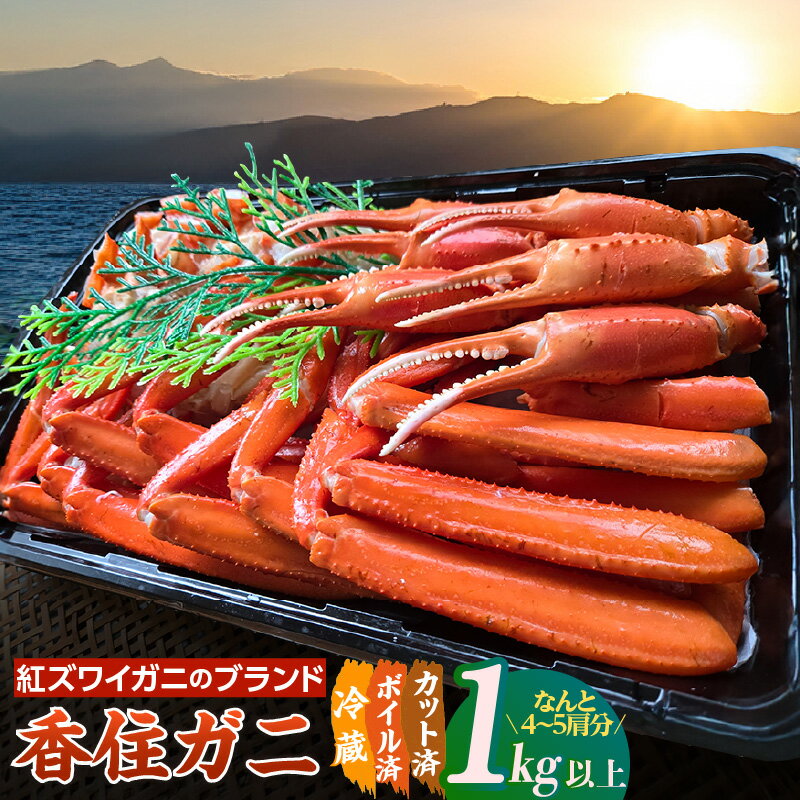 香住ガニ 切ガニ カット済み 4〜5肩分[1kg以上]冷蔵便 ボイル済 かにの本場 ベニズワイガニ かに カニ身 肩 国産 紅ずわい 産地直送 香住がに グルメ かに鍋 09-03[ご入金確認後、カニの水揚げ次第順次発送予定]送料無料