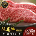 【ふるさと納税】A4ランク 但馬牛 サーロイン 180g×2 計360g 2枚 送料無料 黒毛和牛 盛り合わせ 経産牛 国産 和牛 霜降り 肉 BBQ ステーキ...