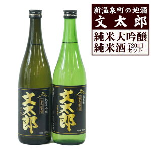 【ふるさと納税】[新温泉町の地酒]文太郎「純米大吟醸/純米酒」セット(720ml×2本)【1084060】