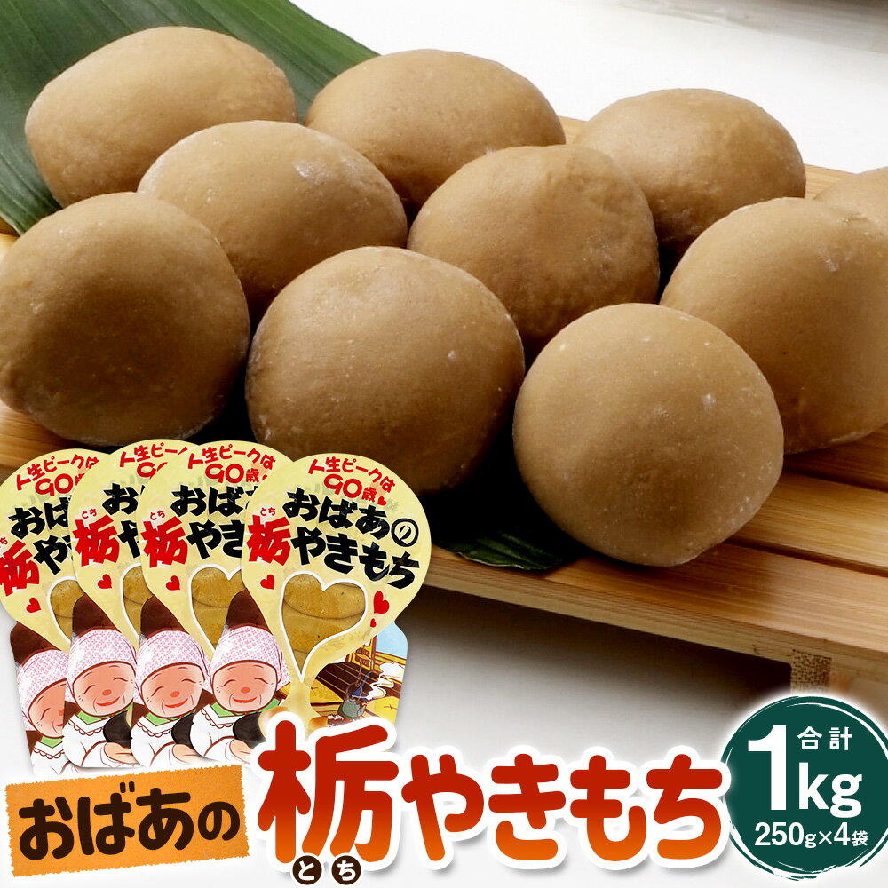 おばあの栃やきもち 250g(5個入)×4袋[1357905] 栃やきもち 栃もち 栃餅 とち餅 餅 もち おもち お餅 焼きもち 焼き餅 栃の実 栃 5個×4袋 合計20個 250g×4袋 合計1kg お菓子 和菓子 菓子 スイーツ 和スイーツ 常温 兵庫県 新温泉町 送料無料