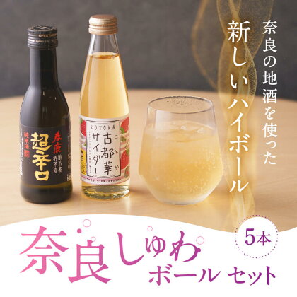 奈良しゅわボールセット（春鹿超辛口2本、古都華サイダー3本）日本酒 お酒 奈良市 サイダー 苺 いちご 古都華 ことか 飲み比べ 奈良市 濃厚 飲みやすい 楽天 通販 返礼品 寄付お土産 ギフト プレゼント 故郷納税 奈良 贈り物 お祝い なら