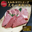 【ふるさと納税】大和牛・ヤマトポークのステーキセット 1キロ以上 牛肉 ブランド豚肉 特上和牛 ステーキ 肉 国産牛肉 焼肉 焼き肉 とんかつ ふるさと肉 人気...