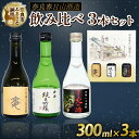 【ふるさと納税】 焼酎 日本酒 純米吟醸 3点セット 300ml ×3本 飲み比べ お酒 地酒 プレゼント ギフト 贈答品 家飲み 詰め合わせ ご当地 おいしい...