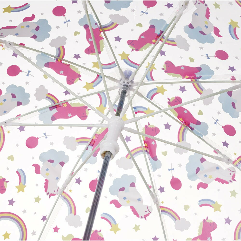 【ふるさと納税】ビニール傘 キッズ 傘 子供用 40cm 軽量 キャラクタースケーター skater ユニコーン 女の子 女子【グラスファイバー ネームタグ 名前 可愛い おしゃれ 丈夫 長傘 雨傘】奈良県 奈良市 なら 4-090