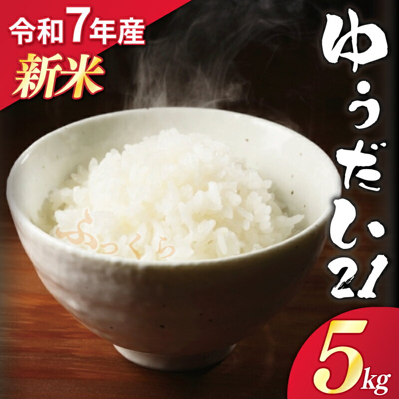 【ふるさと納税】 【 新米 2025年11月以降発送 】 令和7年産 白米 精米 5kg ゆうだい21 もちもち 一粒一粒 大きい うま味 甘 粘 お弁当 おに...