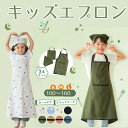 【ふるさと納税】子供用エプロン 〈ライズクリエイション atRise〉100-150cm対応/キッズエプロン 3点セット 三角巾 収納袋 子供用エプロン かぶるだけ こども おしゃれ 女の子 男の子 マジックテープ 帽子 小学生 高学年 中学生 入学準備 簡単 無地 シンプル 奈良県 奈良市