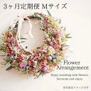 【ふるさと納税】フラワーアレンジメントMサイズ【3か月定期便】 花 花束 ブーケ アレンジ プレゼント 贈り物 花のある生活ドライフラワー 生花 お祝い 記念日 株式会社KACHA 奈良県 奈良市 なら 90-002