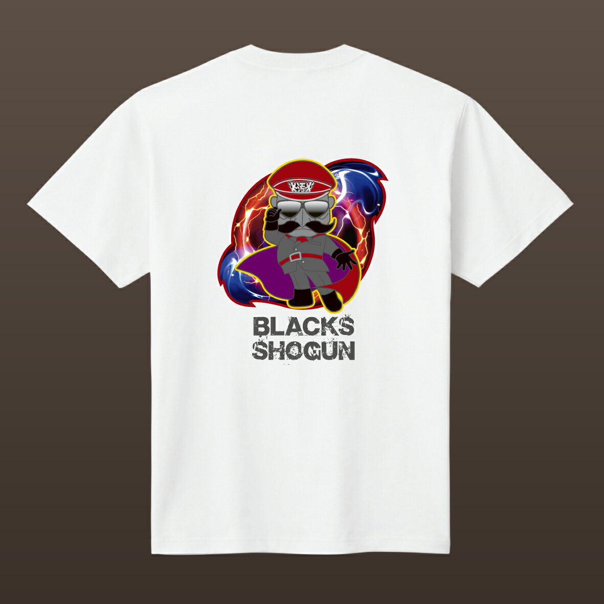 Tシャツ 選べるサイズ ブラックス将軍 片面 Tシャツ 120 S M L XL サイズ ホワイト 1枚 ティーシャツ 御当地キャラ 株式会社明新社 奈良県 奈良市