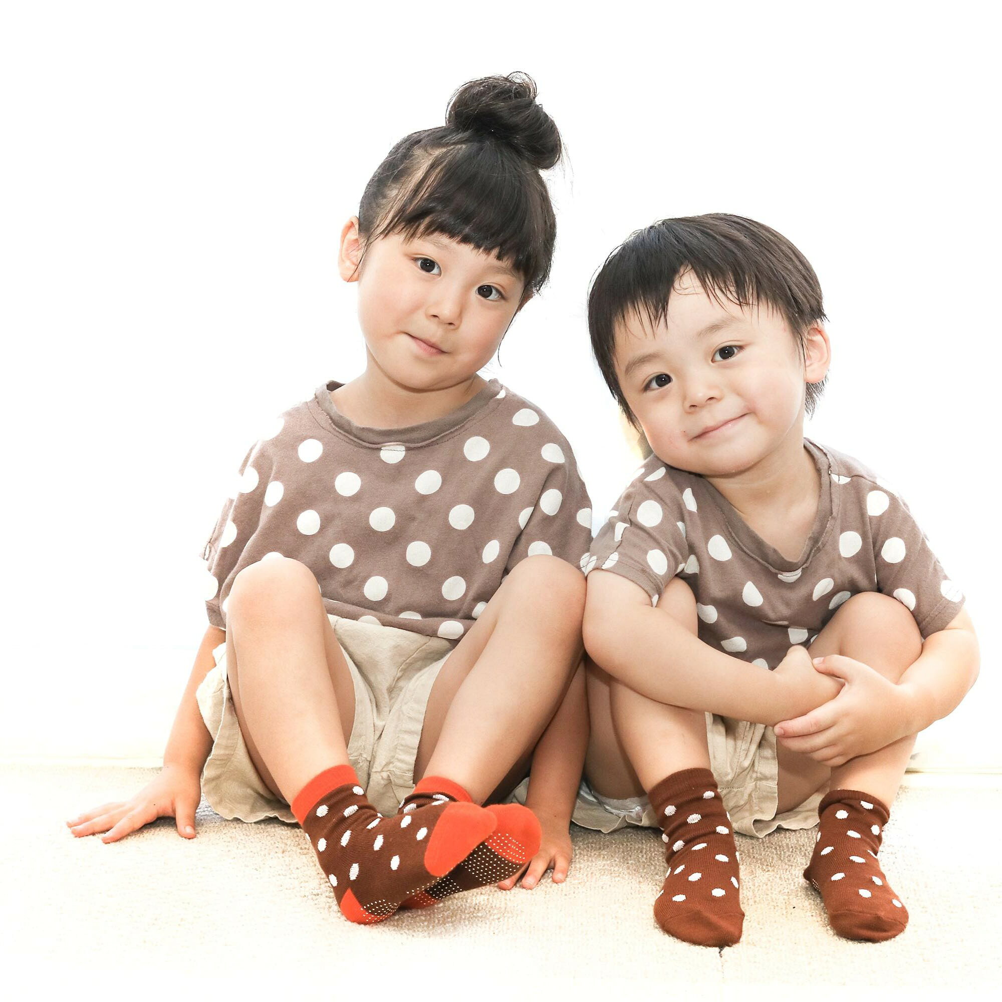 [選べるサイズ] ベビー キッズ 靴下 ショートソックス子供用2足 10〜21cm ベビー~Lサイズ シンプルドット 切り返しドット セット 鹿 鹿柄 日本製 フィット感 ショート丈 子ども用 綿 滑り止め付き デザイン 合同会社ワンストップ 奈良県 奈良市 奈良 なら