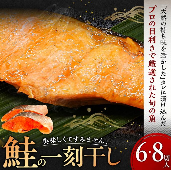 美味しすぎてすみません、鮭の一刻干し（6切・8切入） 個包装 冷凍 魚 鮭 さけ サケ 一刻干し 干物 魚介類 ご飯のお供 グルメ お取り寄せ 簡単調理 ギフト プレゼント 贈答品 お礼の品 海道 奈良県 奈良市 なら