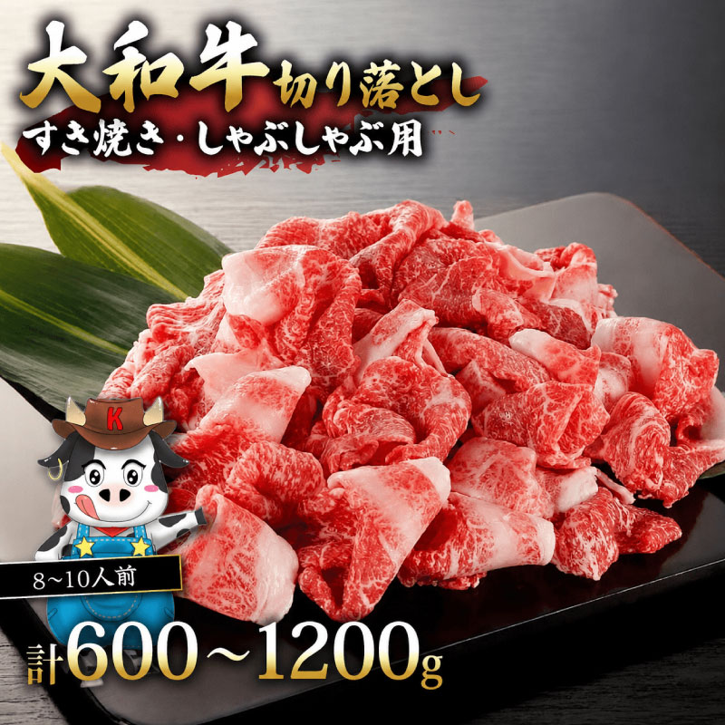 牛肉 切り落とし 大和牛 600g 1.2kg 約4〜10人前 小分け 黒毛和牛 牛肉 しゃぶしゃぶ すき焼き 国産牛 和牛 国産 お肉 肉 こま切れ 細切れ すき焼き肉 しゃぶしゃぶ肉 霜降り 希少 ブランド 冷凍 焼肉 お取り寄せ 贈答 肉の河内屋 奈良市 奈良県 なら