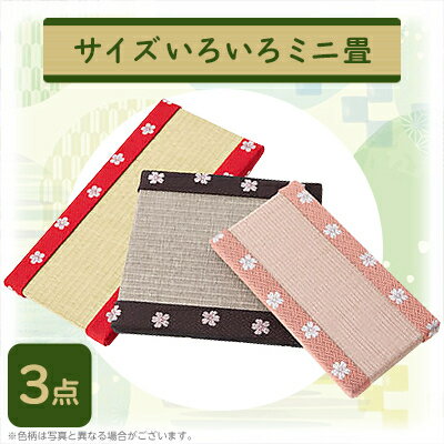 【ふるさと納税】サイズいろいろミニ畳 3点セット【配送不可地域:離島・北海道・沖縄県】【1089215】