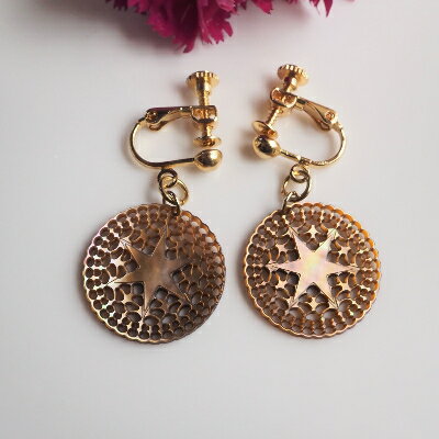 ふるさと納税】奈良県大和高田市 茶蝶貝「ベツレヘムパール風」イヤリング