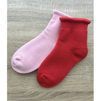 124位! 口コミ数「0件」評価「0」ふわもち鯛焼き靴下x2足組(レッド、ピンク)【1657281】