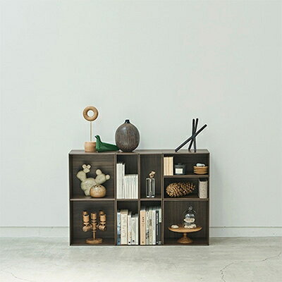 【ふるさと納税】薄型ユニットシェルフ「V-TISS LIGHT」フリープラン BKウォールナット【複数個口で配送】【配送不可地域:離島】【4014301】