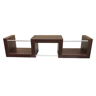 60位! 口コミ数「0件」評価「0」木製壁面収納「ジグラック」Wタイプ・ウォールナット【配送不可地域：離島】【1087694】