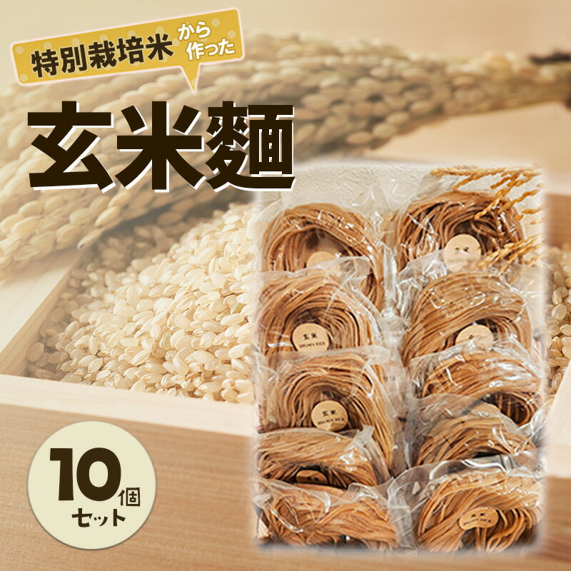 特別栽培米から作った玄米麵 10個セット