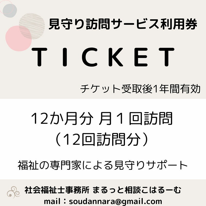 【ふるさと納税】【親孝行は、ふるさと納税で】　ふるさとへ贈る安心　社会福祉士による見守り訪問サービス...
