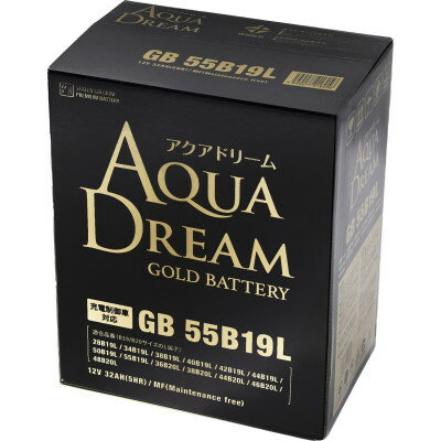 【ふるさと納税】AQUADREAM GOLD 自動車始動用バッテリー 充電制御車対応 55B19L 1個【配送不可地域：沖縄県】【1608258】