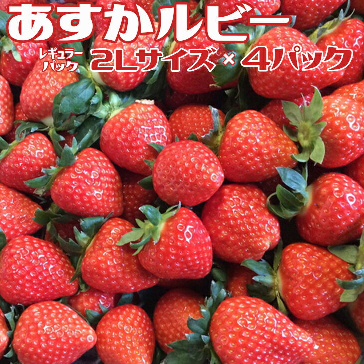 【ふるさと納税】奈良県の高級ブランドいちご 毎年大好評の甘い美味しい苺（レギュラーパック2Lサイズ）（あすかルビー）※発送前に電話連絡あり※2024年1月より順次発送予定※北海道・沖縄県・離島への配送不可