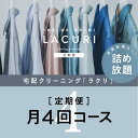 【ふるさと納税】【定期便】クリーニング 詰め放題 月4回コース 1年分(48回利用分)|最短4日仕上げ シミ抜き ボタン付け 毛玉取り ラクリ lacuri ※...