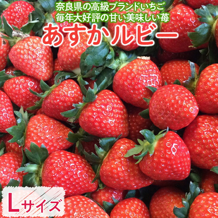 【ふるさと納税】奈良県の高級ブランドいちご 毎年大好評の甘い美味しい苺（レギュラーパックLサイズ）（あすかルビー）※発送前に電話連絡あり※2024年1月より順次発送予定※北海道・沖縄・離島への配送不可