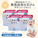 【ふるさと納税】無添加 泡の石けんボディソープ 詰替セット 4個入 <無添加生活シリーズ>|無香料 無着色 パラベンフリー 石鹸 せっけん