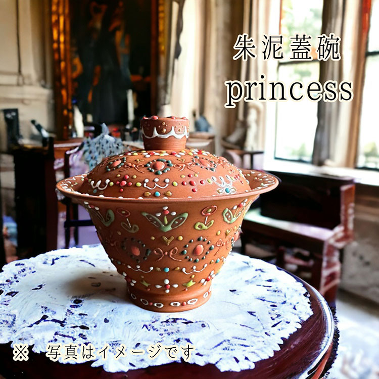 【ふるさと納税】朱泥製中国茶器 朱泥蓋碗 ビーズ遊び princess※着日指定不可※離島への配送不可