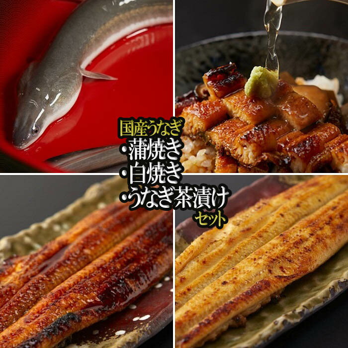 白焼き 【ふるさと納税】国産うなぎ蒲焼き・白焼き・うなぎ茶漬けセット／国産 うなぎ ウナギ 鰻 鰻好き 蒲焼き 白焼き お茶漬け 贅沢 贈り物 ギフト 人気