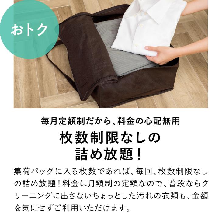 【ふるさと納税】クリーニング《詰め放題》2か月1回コース　1年分(6回利用)