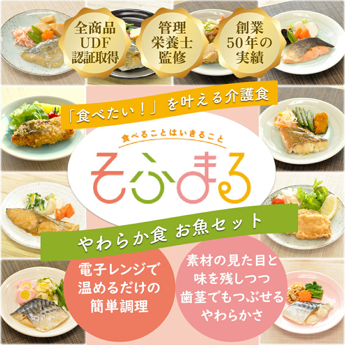 4位! 口コミ数「0件」評価「0」＜そふまるやわらか食＞お魚セット（10食）／やわらか食 レトルト 冷凍食品 介護食品 冷凍介護食 嚥下食 高齢 食事介助 敬老の日 父の日 ･･･ 