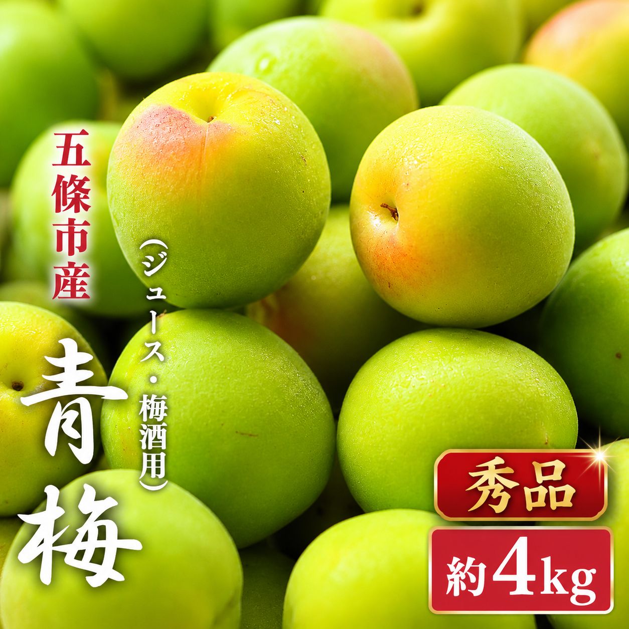 青梅 約 4kg 2Lサイズ 【秀品】 | 果実 かじつ カジツ 梅 うめ ウメ ジュース 奈良県 五條市 シロップ