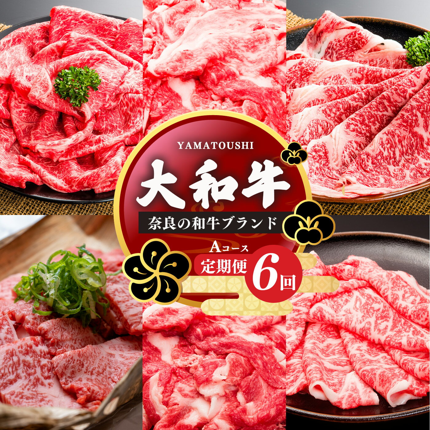 4位! 口コミ数「0件」評価「0」【定期便6回】大和牛 お肉の定期便 A 肉 牛肉 奈良県 五條市