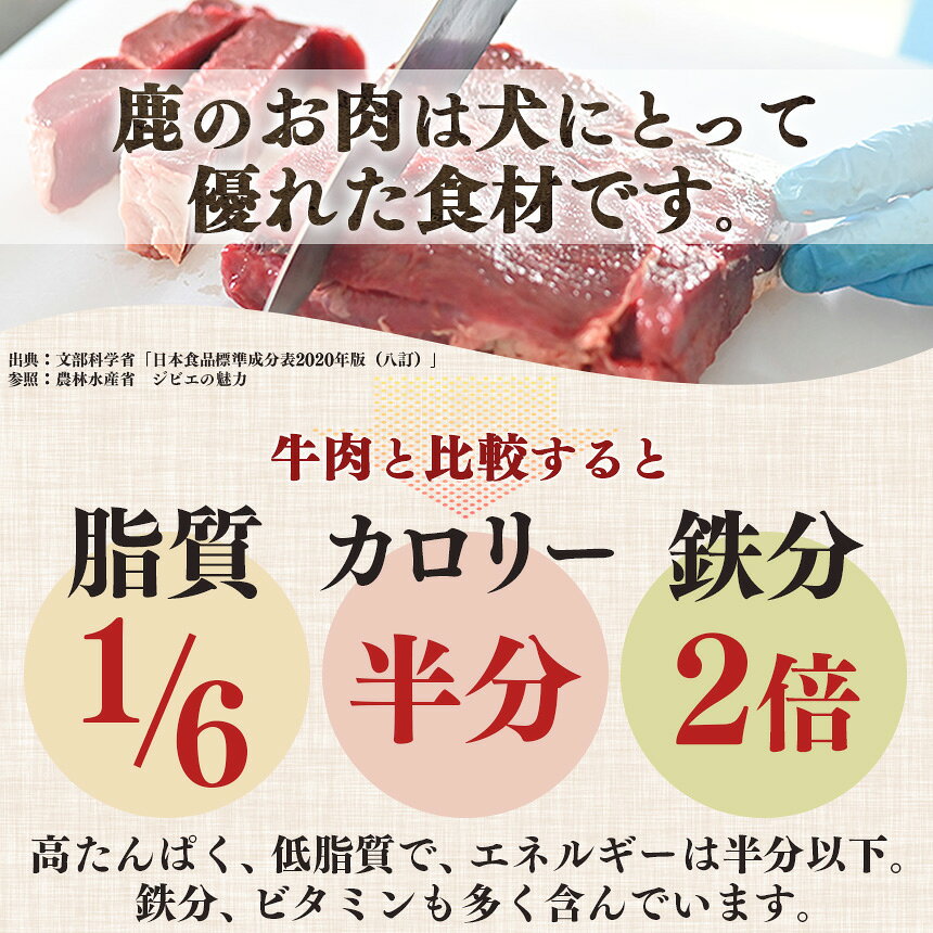 【ふるさと納税】愛犬用【鹿肉工房】自社製造の無添加レトルト5点セット | 犬用おやつ ジビエ ドッグフード 手作り 無添加 鹿肉 ジビエフード 犬 ペット おやつ | 奈良県 五條市 f292079-gojo-10000620 奈良県五條市 サンプル画像3