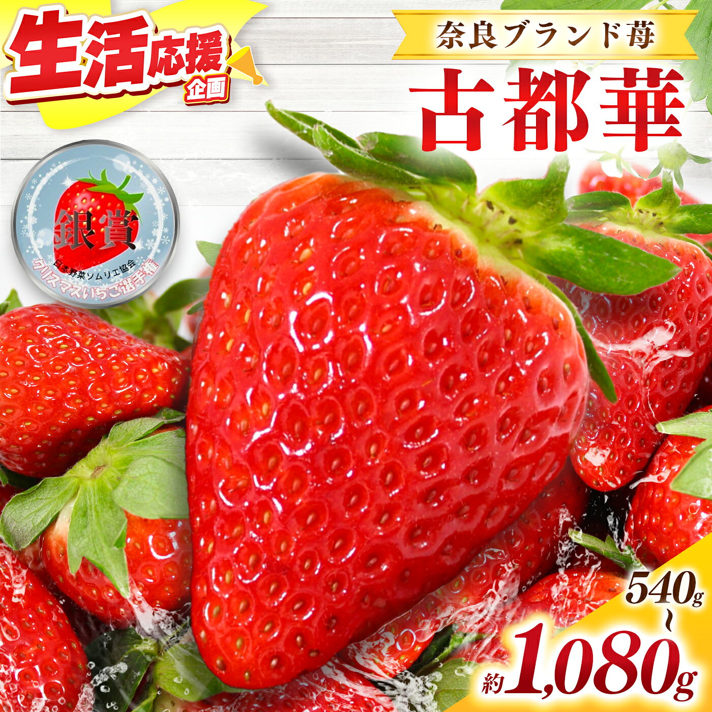 【ふるさと納税】 いちご 奈良県産ブランド「 古都華 （ ことか ）」 2パック （ 約540g ） 4パック （ 約1080g 以上 ）| フルーツ くだもの 果物 いちご イチゴ ことか コトカ 古都華 奈良県 五條市