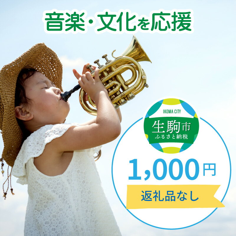 楽天奈良県生駒市【ふるさと納税】「音楽・文化」を応援 （返礼品なし） 1000円 寄附のみ申込みの方