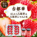 【ふるさと納税】【2026年2月〜3月発送】高級いちご「古都華」4L以上2パック&古都華ジャム2個 先行予約 ことか 甘い 糖度 濃い 濃厚 果汁 朝摘み いち...