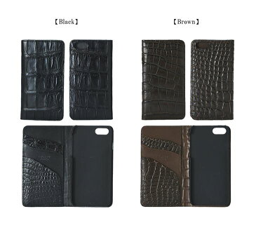 【ふるさと納税】本革クロコダイルスマホケースiPhone7/8