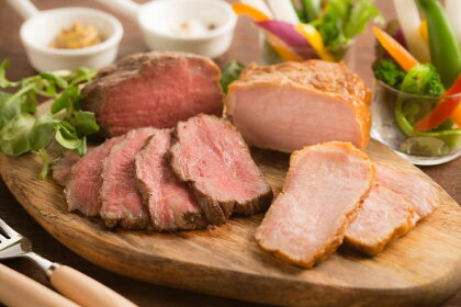 大和牛とヤマトポークのロースト食べ比べ 計500g ◆ソース付き