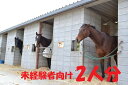 【ふるさと納税】体験乗馬 お2人様用 (蹄鉄プレゼントつき) 馬 未経験者歓迎 体幹トレーニング 楽しい ふれあい 奈良県