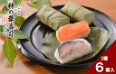 【ふるさと納税】(冷蔵) 柿の葉寿司 さば・さけ 6個入 / 中谷本舗 お取り寄せグルメ 郷土料理 押し寿司 ゐざさ 奈良県 田原本町