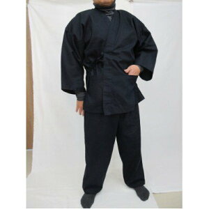 【ふるさと納税】男性用紳士作務衣 紬絣無地 紺 LL寸 / 寺井布帛製造所 くつろぎ着 普段着 和装 奈良県 田原本町