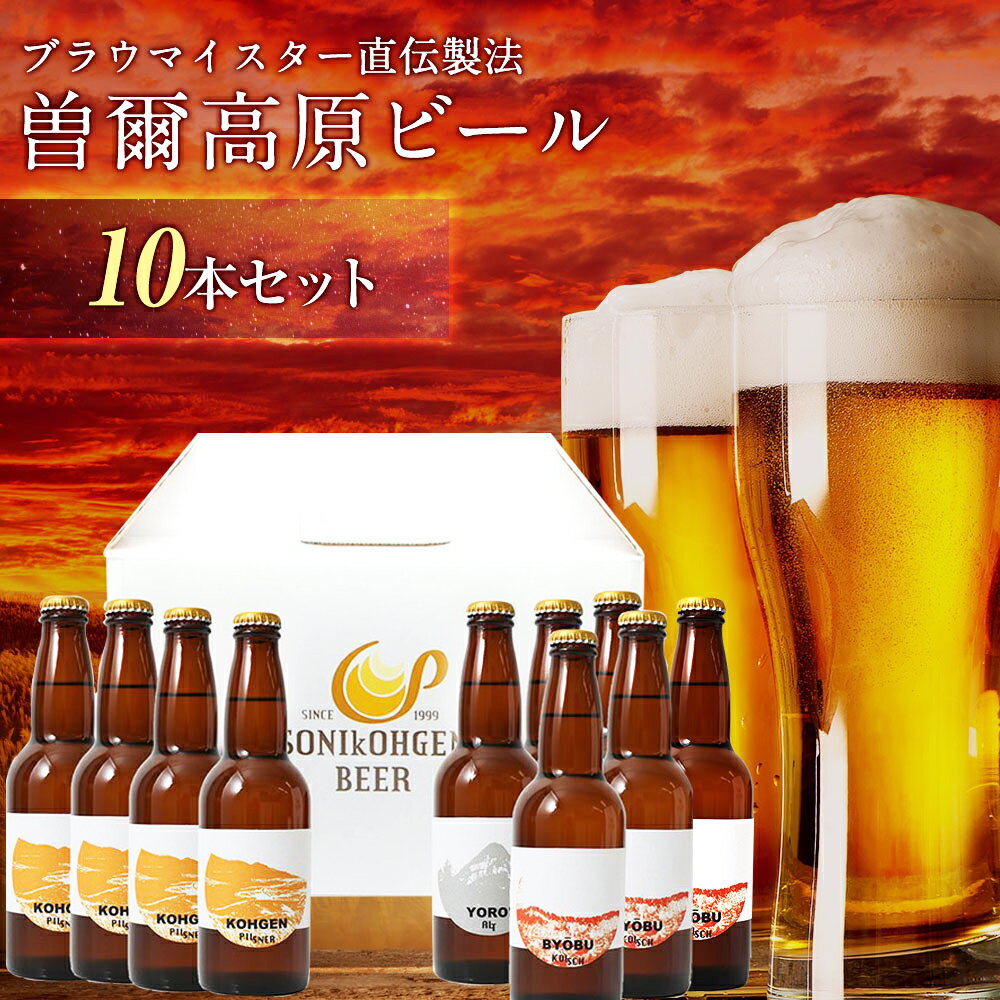 【ふるさと納税】名水を使った曽爾高原ビール 10本セット ビール 酒 お酒 地ビール クラフトビール 地酒 アルコール セット 飲み物 飲み比べ 詰め合わせ 奈良県 奈良 送料無料 応援 ビール・洋酒 ひんやり BBQ キャンプ