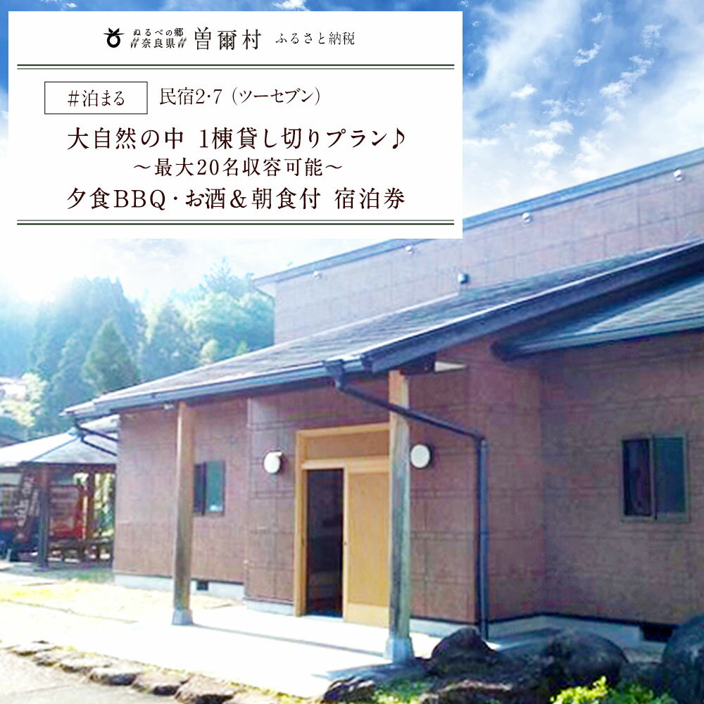 【ふるさと納税】民宿2・7大自然の1棟貸し切りプラン / 風呂付 朝食付 宿泊券 宿泊施設 貸切宿 一棟貸 宿泊 キャンプ BBQ 送料無料 ファミリー 家族 夏休み 川遊び アウトドア バーベキュー 20名様まで ビール 焼酎