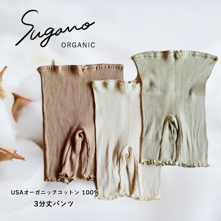 【ふるさと納税】SuganoORGANIC 3分丈パンツ フリーサイズ 綿 USAオーガニックコットン 100% | 白 茶 ...
