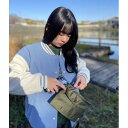 【ふるさと納税】キャンプ アウトドアに!! アルバートン社の難燃、防水生地で作った スマホショルダー カーキドラブ【1374173】