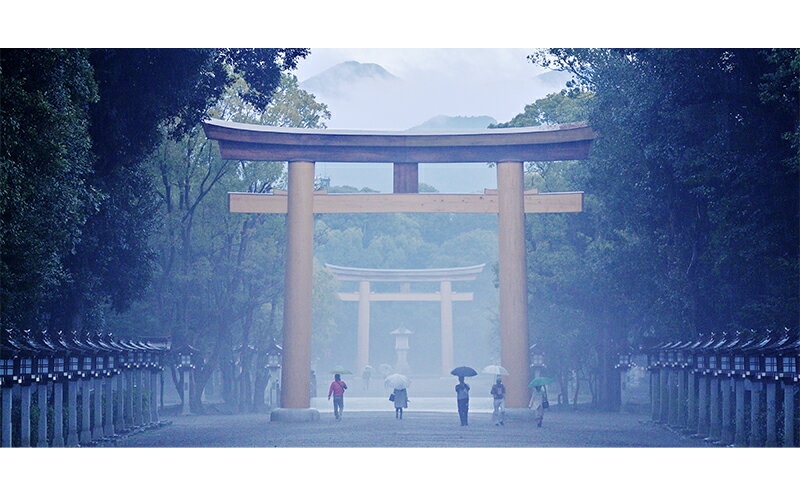 【ふるさと納税】アートパネル　橿原神宮(1)　【 織物 フォトグラファー 下村綱起 撮影 風景 動物 写真 厳選 作品 フェルト 生地 オリジナル インテリア プレゼント 癒し 】