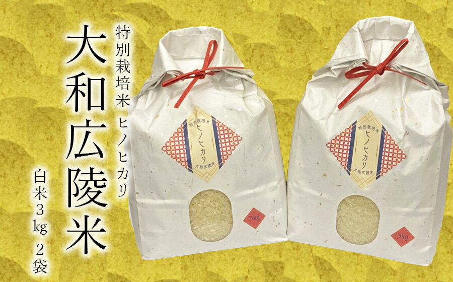 【ふるさと納税】【令和5年度産】特別栽培米　奈良県広陵町産ヒノヒカリ　白米3kg×2