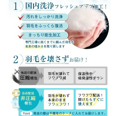 【ふるさと納税】羽毛掛け布団 クイーン 日本製 無地クリーム ダウン90% 1.8kg 立体スクエアキルト 8か所ループ付き 抗菌 防臭 消臭 パワーアップ加工 かけ布団 肌布団 軽い ふっくら ふんわり 爽やか 防ダニ 保温 暖かい 2