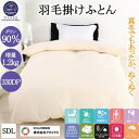 6位! 口コミ数「0件」評価「0」羽毛掛け布団 セミダブル 日本製 無地クリーム ダウン90% 1.2kg 立体スクエアキルト 8か所ループ付き 抗菌 防臭 消臭 パワーアッ･･･ 